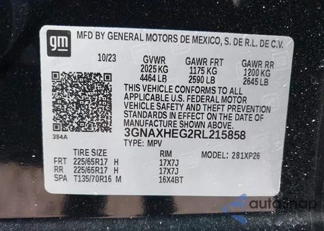 2024 Chevrolet Equinox Fwd Ls from USA, damaged, VIN 3GNAXHEG2RL215858